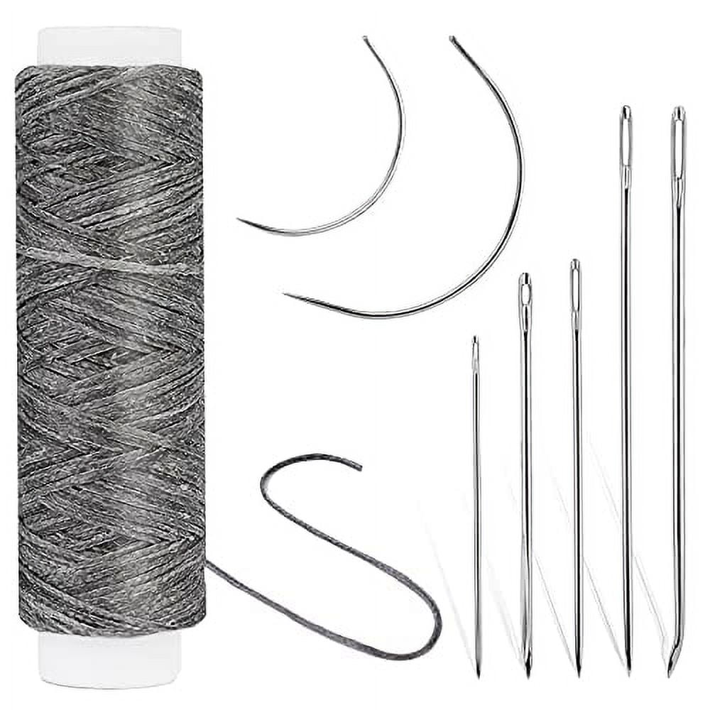 Ftyiwu Waxed Thread 32 Yards (Black) Leather Sewing Waxed Thread