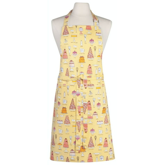 32" Yellow and Pink Bake-A-Cake Now Designs Basic Kitchen Chef's Apron