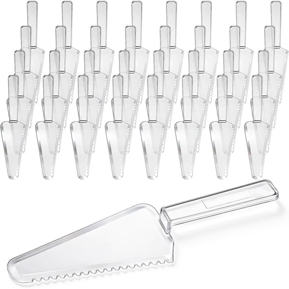 32 count Plastic Cake 9.1 Inch Disposable Cake Server Pie