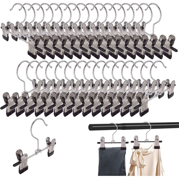 32 count Stainless Steel Boot Hangers Double Adjustable Clips Multifunctional Hook Boot Organizer for Tall Boots Travel Portable Boot Clips for for Handbags Clothes Laundry Socks Hat