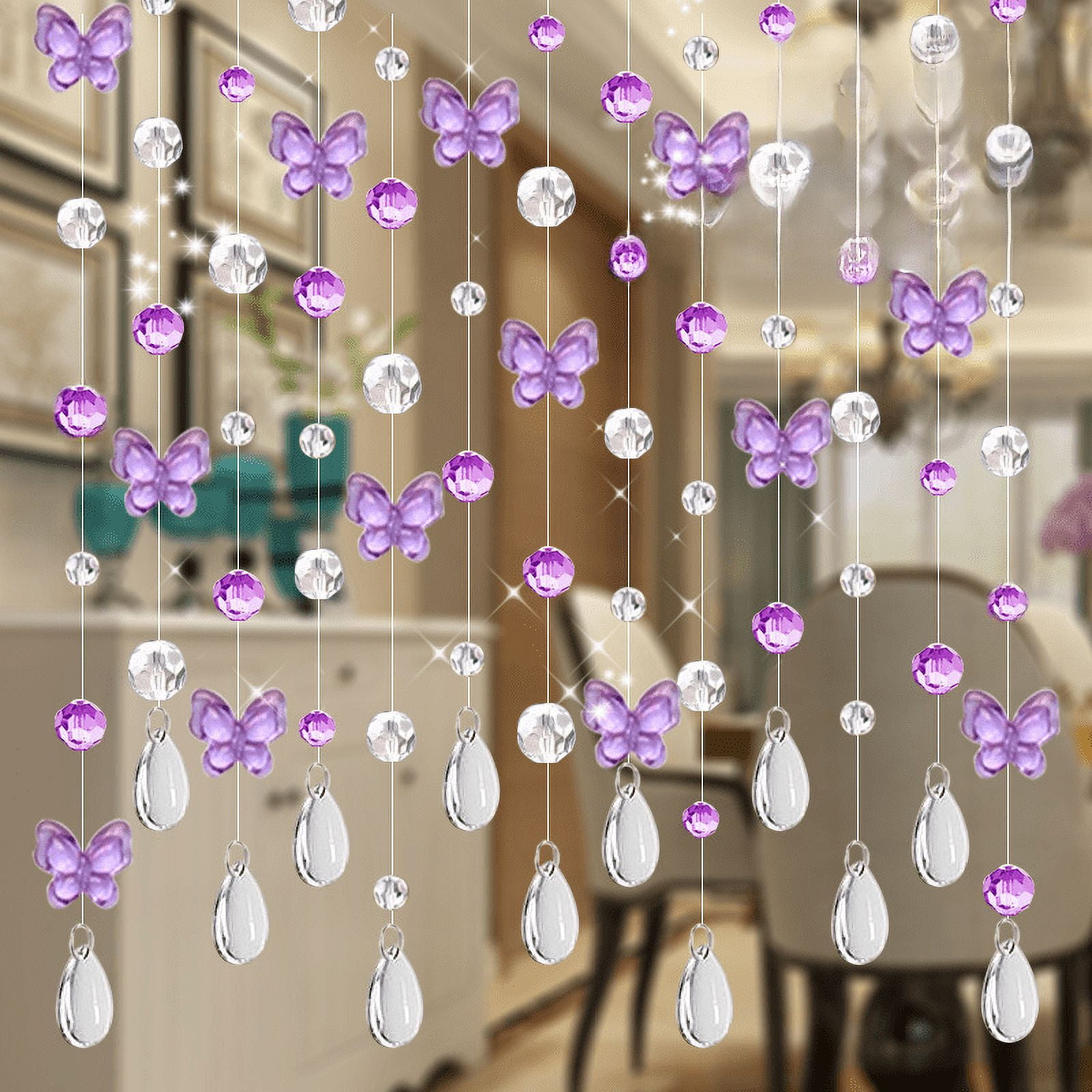 32cut butterfly crystal bead curtain door curtain partition bead
