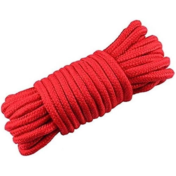 32 feet 8mm(1/3inch) Diameter Solid Braided Twisted Ropes,Casewin 10m Durable and Strong All Purpose Twine Cord Rope String Thread Cord (Red)