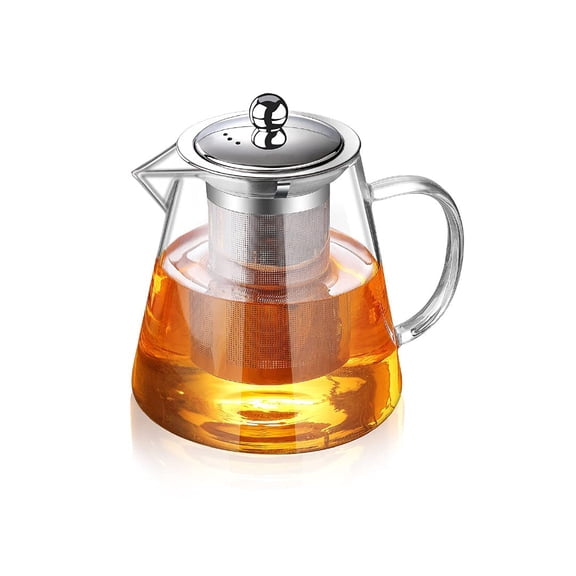 32 fl oz Glass Tea Pot with Infuser, Stovetop Safe Loose Leaf Tea Maker Set