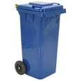 thumbnail image 1 of 32 gal Mobile Trash Can, Blue, 1 of 1