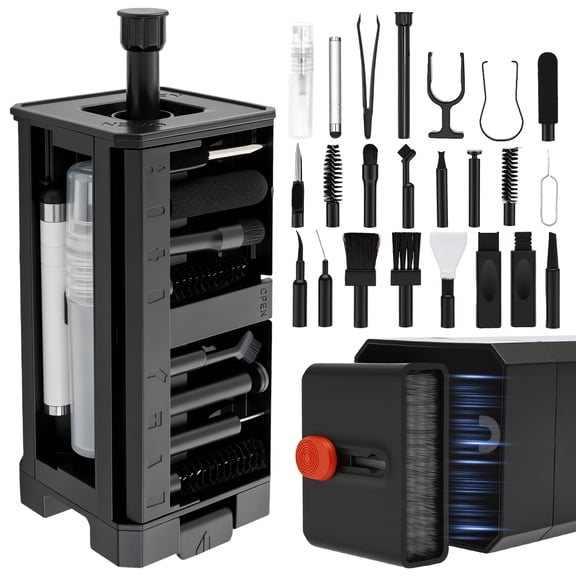 32 in 1 Electronics & Keyboard Cleaning Kit, Portable All-in-One Cleaner Tools for Laptops, PC Screens, AirPods, Cell Phones & Earbuds