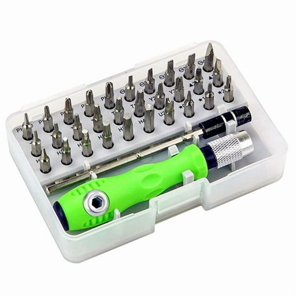32 in 1 Screwdriver Set Precision Magnetic Bit Screw Drivers Handle Kits Phone PC Repair Hand Tools for Phone Watch,1 x 32 Screwdriver Set,As Shown