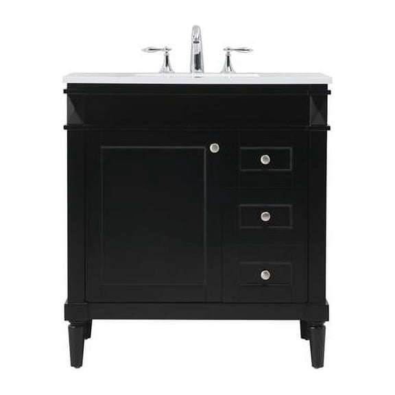 32 in. Bennett Single Bathroom Vanity, Black