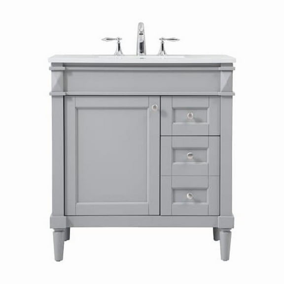 32 in. Bennett Single Bathroom Vanity, Grey