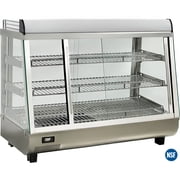 NSF 34 in. Countertop Food Warmer Display Case 4.8 Cu.Ft. Heated Display Warmer Merchandiser Stainless Steel