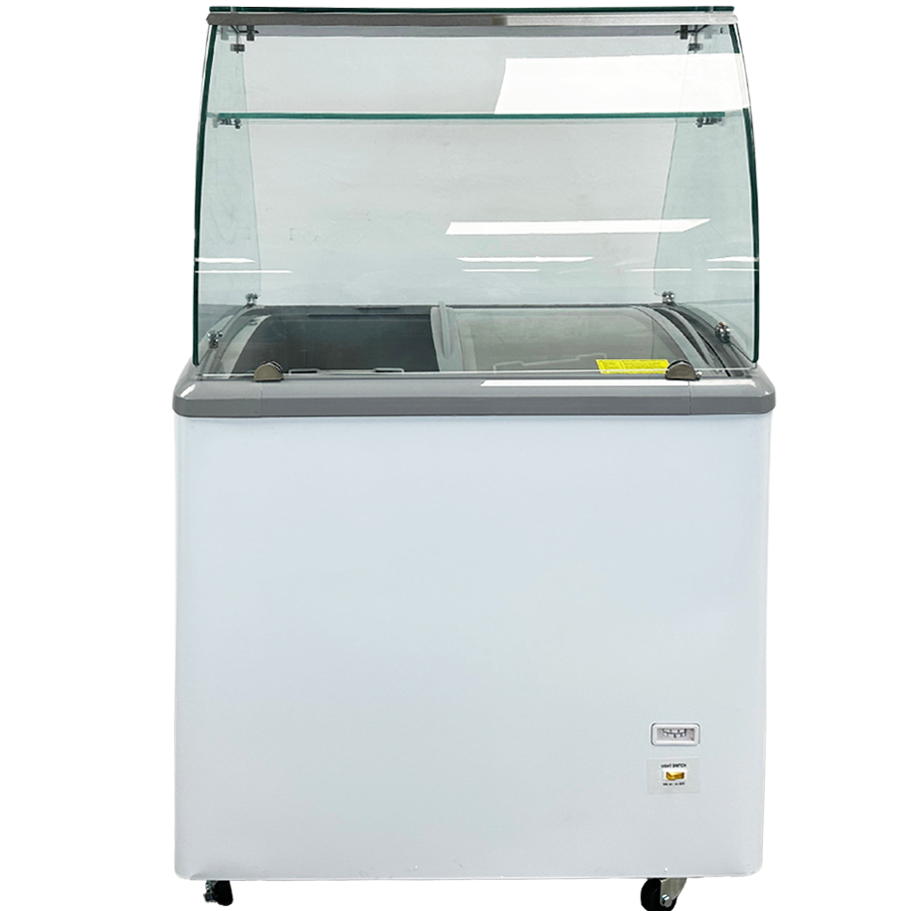32 in.Gelato Freezer Display Case Dipping Cabinet with Sliding Glass Door Freezer, NSF