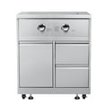 thumbnail image 1 of 32 in. Outdoor Kitchen Liquid Propane Side Burner with Bottom Cabinet in Stainless-Steel (KM-OKS-SBC), 1 of 13