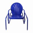 thumbnail image 1 of 32 in. Outdoor Retro Metal Tulip Single Glider Chair, Blue, 1 of 1