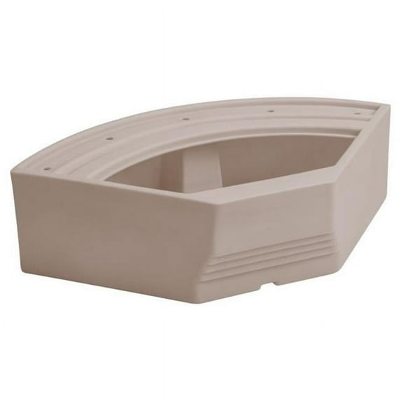 32 in. Pontoon Radius Corner Seat Base, Platinum