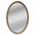 thumbnail image 1 of 32 in. Reflection Contemporary Wood Finish Oval Textured Framed Wall Mirror, Maple, 1 of 1