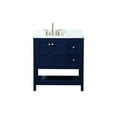 thumbnail image 1 of 32 in. Single Bathroom Vanity, Blue with Backsplash, 1 of 1