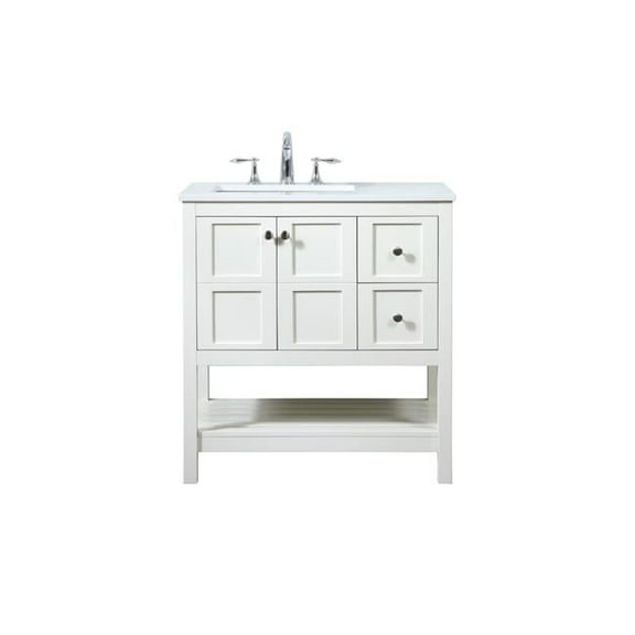 32 in. Single Bathroom Vanity, White