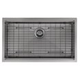 32 in. Single Bowl Undermount Kitchen Sink with in PVD Gunmetal
