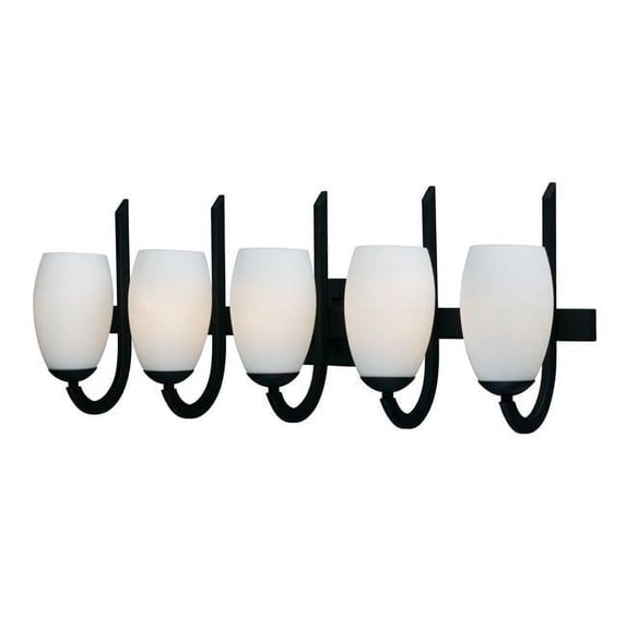 32 in. Taylor 5 Light Textured Black Bath Vanity Wall Light - E26 Medium
