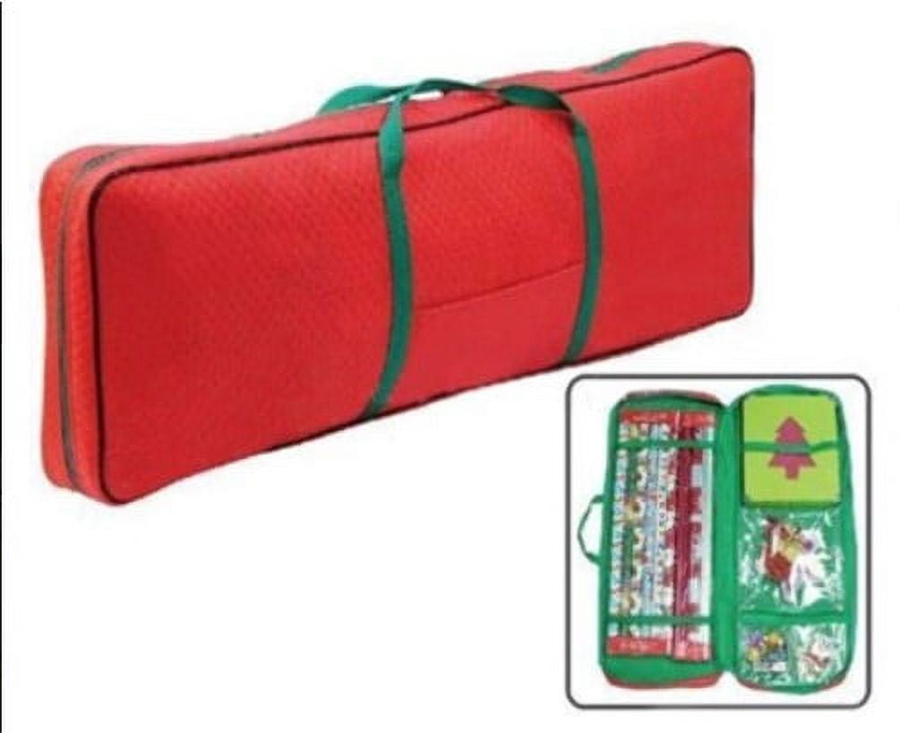 32 in x 13.75 in x 4 in, Red Nonwoven Fabric Storage Bag with Zipper