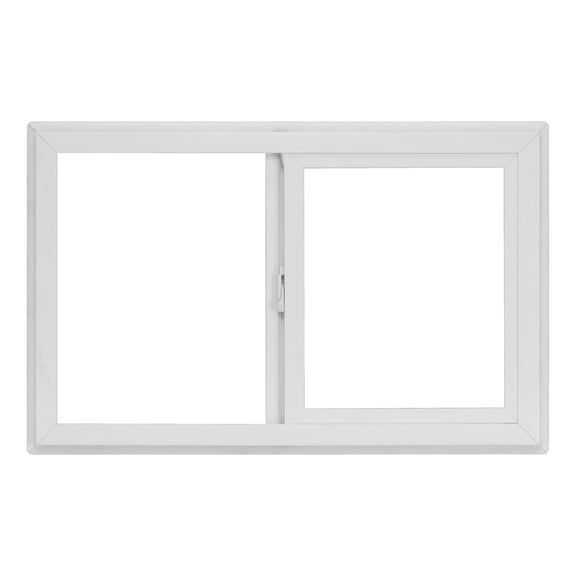 32 in. x 20 in. White Vinyl Double-Pane Insulated Basement Sliding Window with Screen