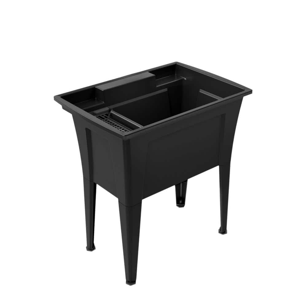 32 In X 22 In Polypropylene Freestanding Laundry Utility Sink In 32-in-x-22-in-polypropylene-freestanding-laundry-utility-sink-in