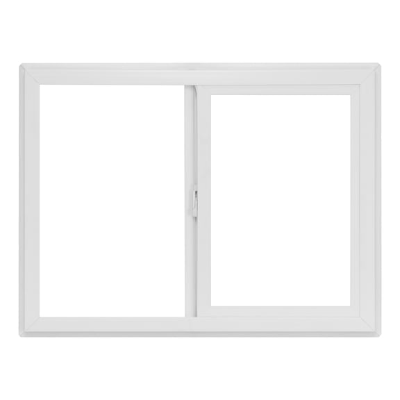 32 in. x 24 in. White Vinyl Double-Pane Insulated Basement Sliding Window with Screen