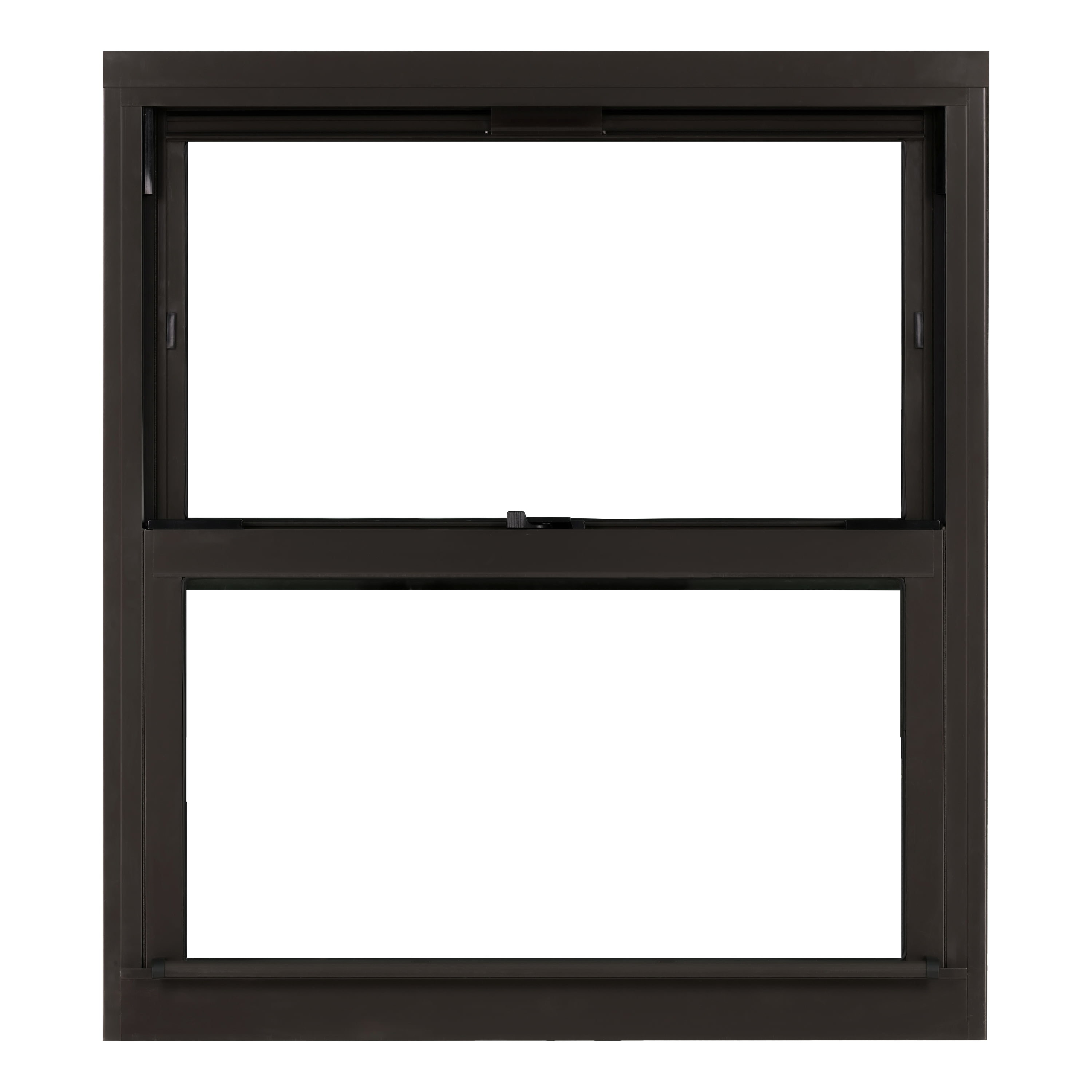 32 in. x 36 in. Bronze Aluminum Double Hung Double-Pane Insulated Window with Low-E Glass and Screen