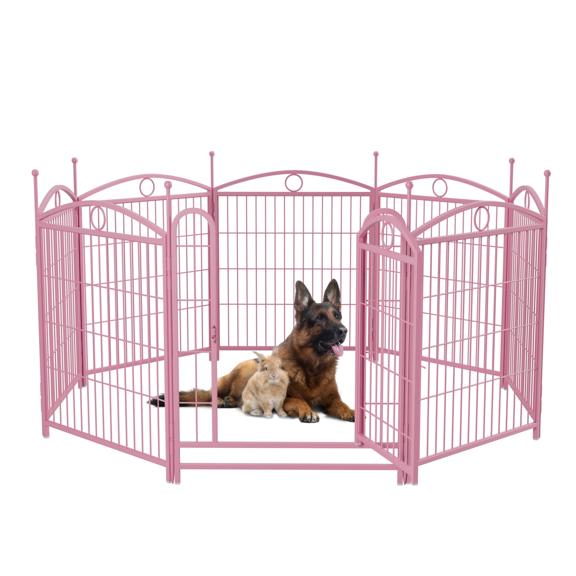32 inch 8 Panels Dog Playpen Indoor Pet Dog Fence Outdoor Exercise Pen with Doors for Dog Fence Puppy Pen