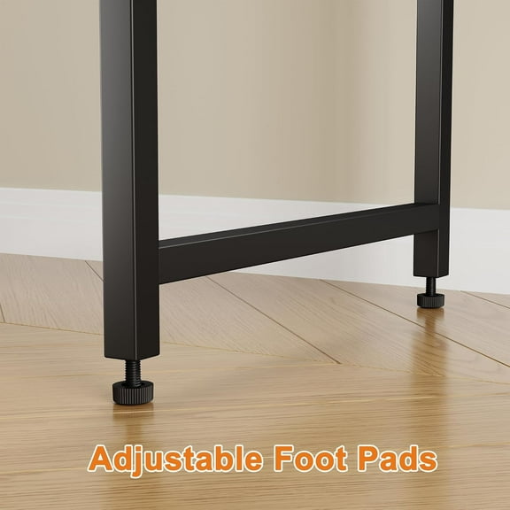 32 inch Computer Desk, Small Home Office Desk Study Writing Kid Table for Small Spaces, Simple PC Work Desk, Adjustable Feet, Rustic Brown