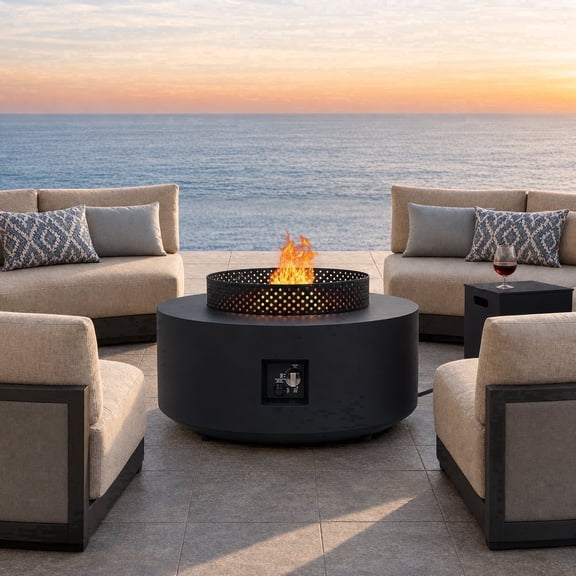 FLOOORE 65,000 BTU Propane Fire Pit Table with Rust Resistant