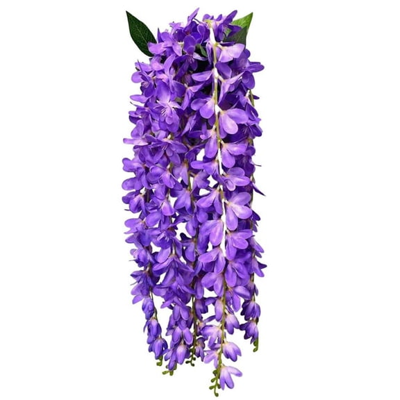 32 inch Hanging Orchid Bush - Lavender Silk Flowers - Party Supplies Decorations