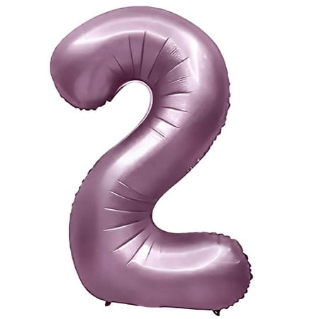 32 inch Number 2 - Metal Balloons - Purple Lilac Foil Mylar Balloon - Party Supplies Decorations