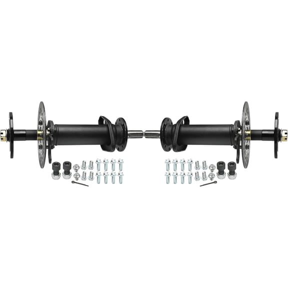 32 inch Rear Differential Axle Assembly 6T 25mm Drive Shaft Axles 4 Bolt 110mm Wheel Hub Disc Rotor kit for 150cc 200cc 250cc Go kart Golf Cart ATV Quad Buggy (810mm)