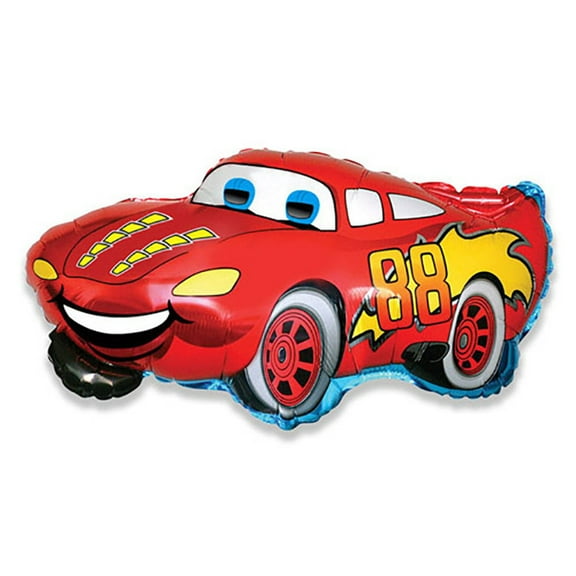 32 inch Red Racing Car Foil Mylar Balloon - Party Supplies Decorations