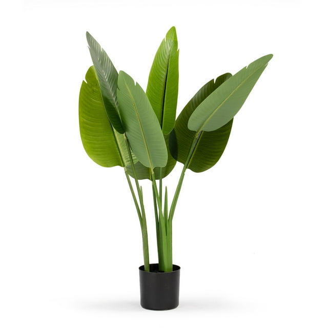 32 inches Artificial Bird of Paradise Tree in Black Nursery Pot