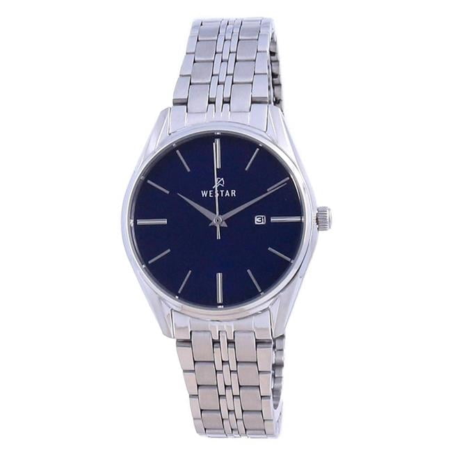 32 mm Blue Dial Stainless Steel Quartz Women Casual Watch  display picture 2