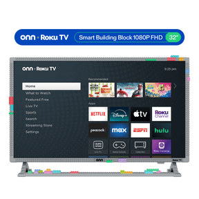 onn 32" 1080P FHD Building Block Smart Roku TV - Gray (TVBBGRY36014570)
