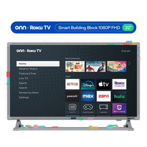 onn Smart TV Roku 32" 1080P FHD Building Block - Gris (TVBBGRY36014570)