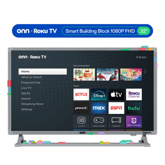 onn 32" 1080P FHD Building Block Smart Roku TV - Gray (TVBBGRY36014570)