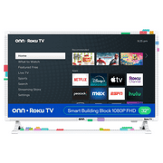 onn 32" 1080P FHD Building Block Smart Roku TV - White (TVBBWTE36014570)