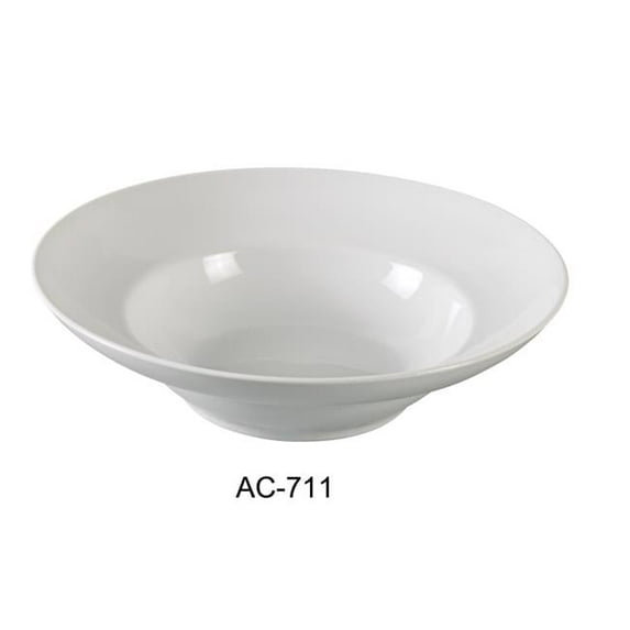 32 oz ABCO Porcelain Deep Mediterranean Bowl, Super White - 10.75 x 3 in. - Pack of 12