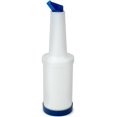 thumbnail image 1 of 32 oz. Bar Juice Pour Bottles (Blue) - Store and Pour Containers for Bar - Plastic Juice Pourers for Bartending, Bar Mixer Bottles - Barware and Bar Supplies, 1 of 3