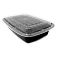 thumbnail image 1 of 32 oz. Black Rectangular Microwavable Food Take-Out Containers w/Lid (Pack of 50 ), 1 of 6