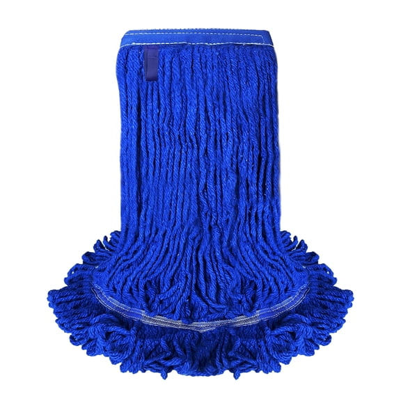 32 oz Blended Loop-End Heavy Duty Mop Head Refill for Industrial and Commercial Use, Wet Mop Head Refill, Dark Blue (Pack of 1)