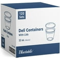 32 oz Deli Containers with Lids Bulk (120 Pack) Plastic Quart