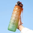thumbnail image 1 of 32 oz Gradient Water Bottle 1L Large Capacity Tumbler with Straw and Handle, Portable Sports Water Cup for Gym Travel Hiking, Easter Gifts Hydration Bottle, Orange, 1 of 5
