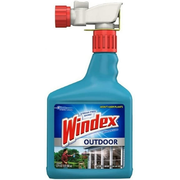 Windex Outdoor Multi-Surface Cleaner Hose End - Fresh Scent - 8 Pack, 32 oz.