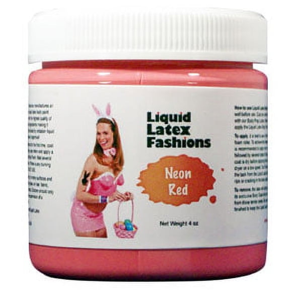 32 oz Neon Red Liquid Latex *Ammonia Free* Body Paint