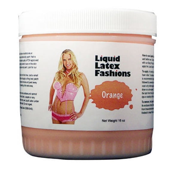 32 oz Orange Liquid Latex *Ammonia Free* Body Paint