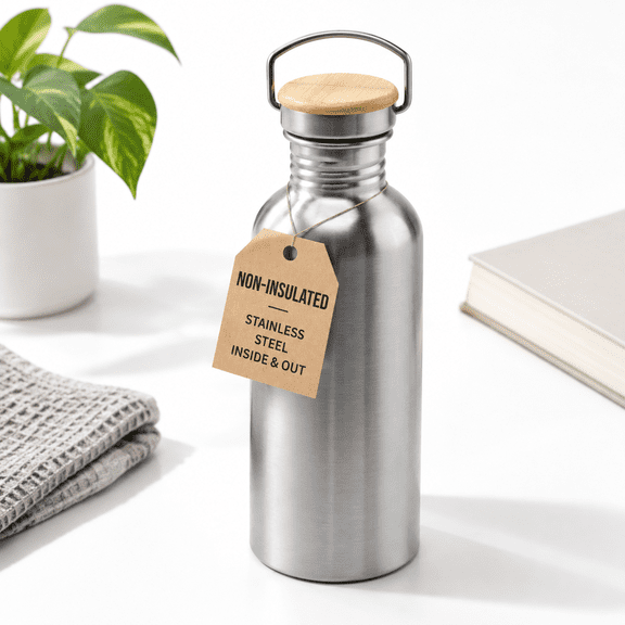 32 oz Stainless Steel Single Wall Non-insulated Reusable Water Bottle